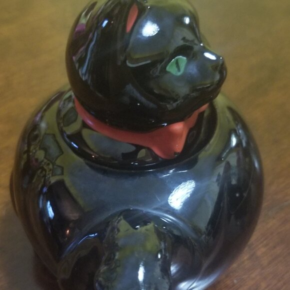 VINTAGE 1950s black cat teapot Shafford - Picture 5 of 7